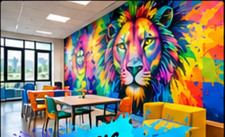 Colourful educational wall concept